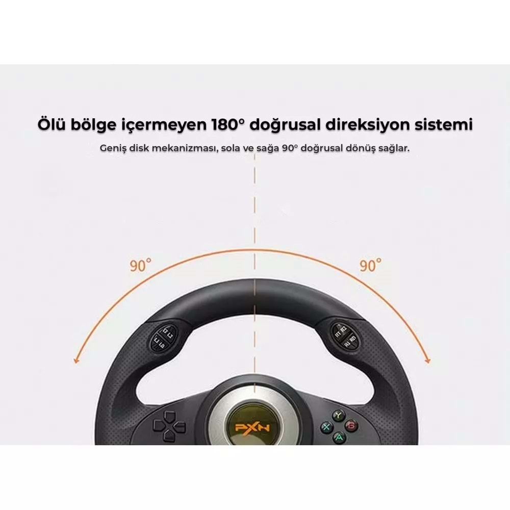 NODAR ND700 PXN V3 PRO Direksiyon Seti 270° PS4 PS3 PC Xbox Switch - Siyah