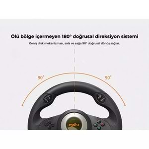 NODAR ND700 PXN V3 PRO Direksiyon Seti 270° PS4 PS3 PC Xbox Switch - Siyah