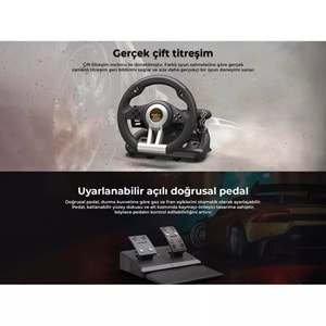 NODAR ND700 PXN V3 PRO Direksiyon Seti 270° PS4 PS3 PC Xbox Switch - Siyah