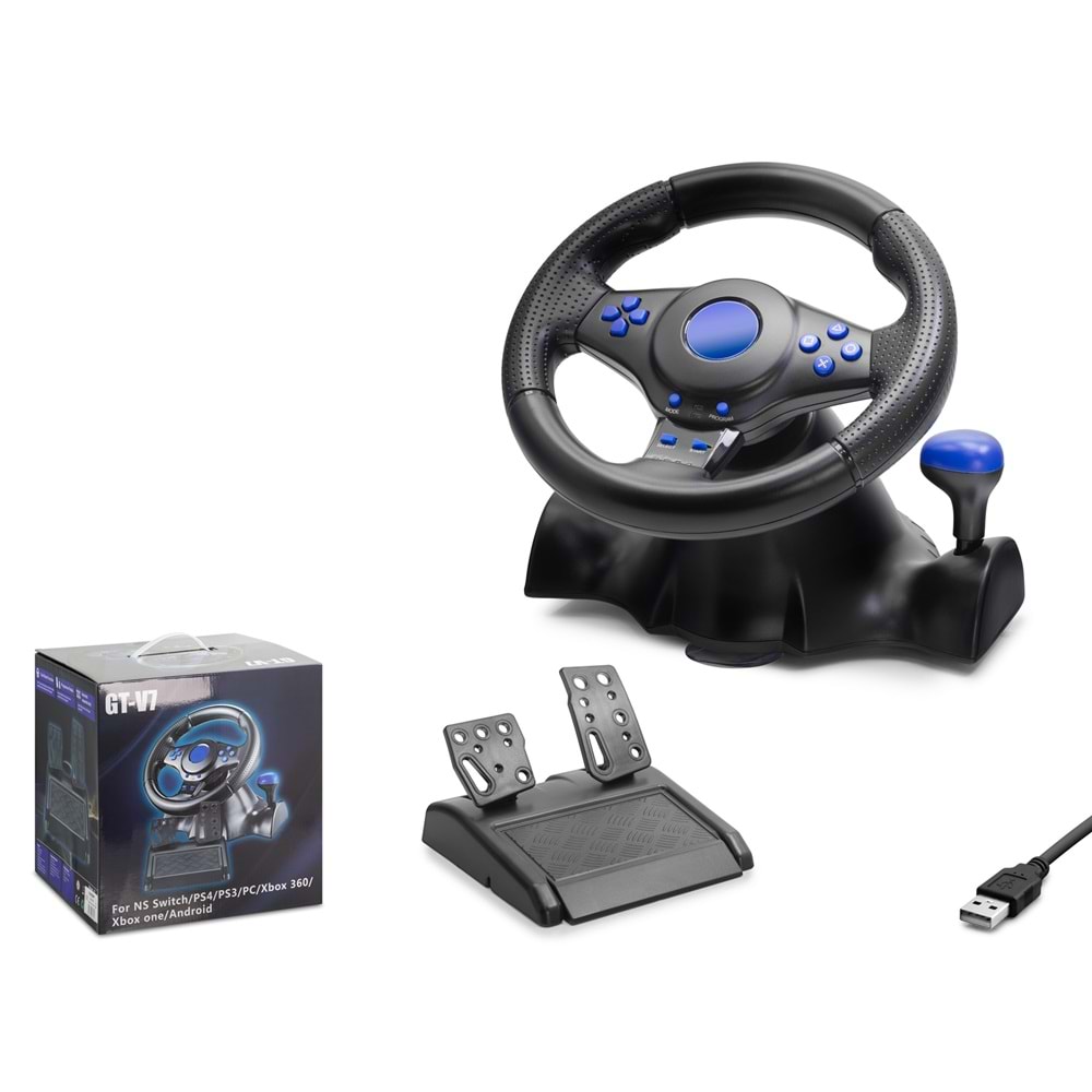 NODAR ND706 Direksiyon Seti 270° PS4 PS3 PC Xbox One Xbox 360 Switch Android Uyumlu - Siyah