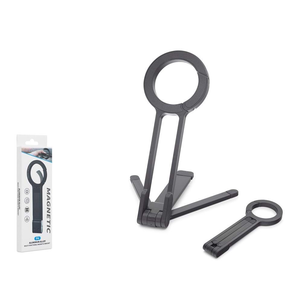 NODAR ND8029 Manyetik Katlanır Masaüstü Telefon Standı Plastik - Siyah