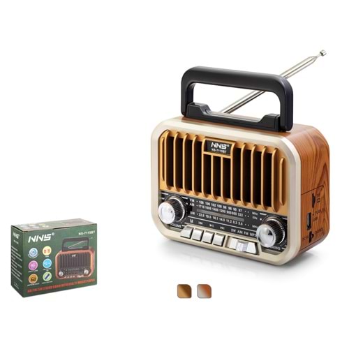 NNS NS7115BT Bluetooth Nostaljik Hoparlör FM 16.5 x 6.9 x 11.9 cm