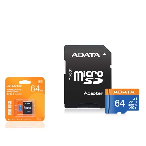 ADATA PREMIER64 Micro SD Hafıza Kartı 64 GB - Siyah