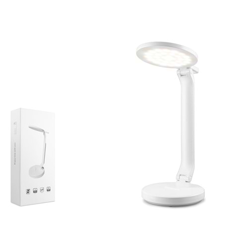 ELBA Q9-2 USB Şarjlı Masa Lambası - Beyaz