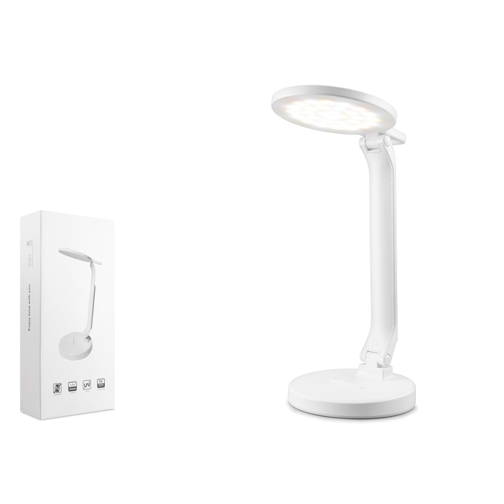 ELBA Q908-2 USB Şarjlı Masa Lambası - Beyaz