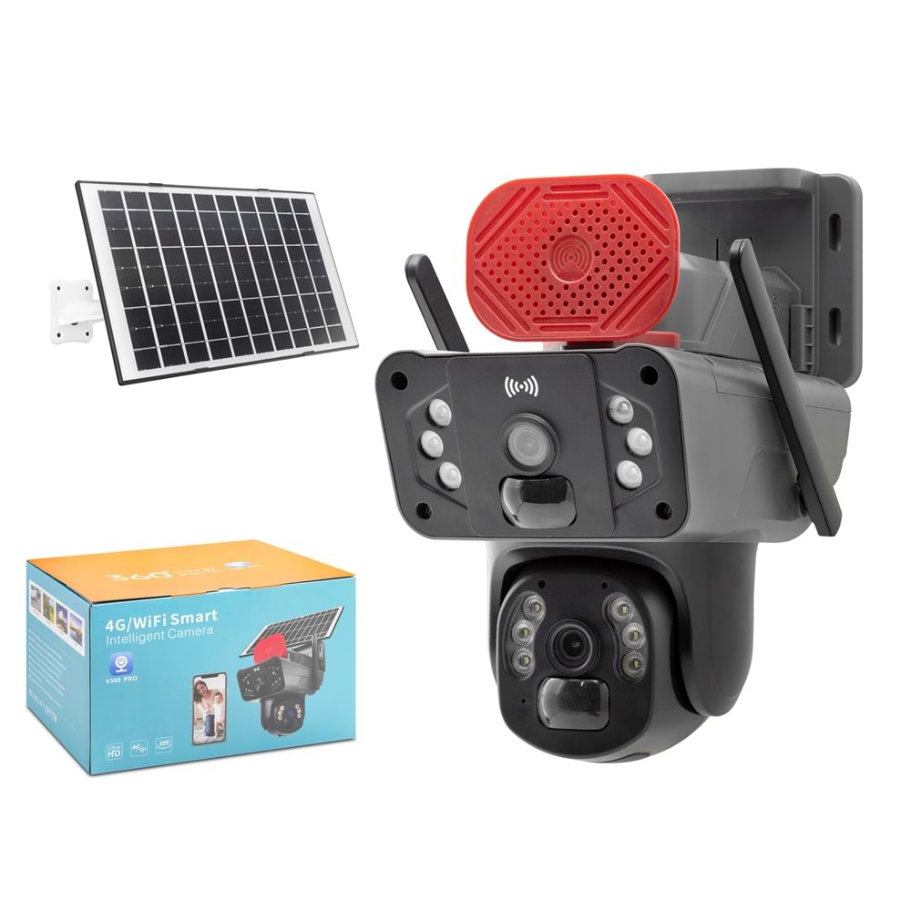 X5-Tech RX-35AIS Solar 4G IP Kamera 2 × 3 MP Lens V380