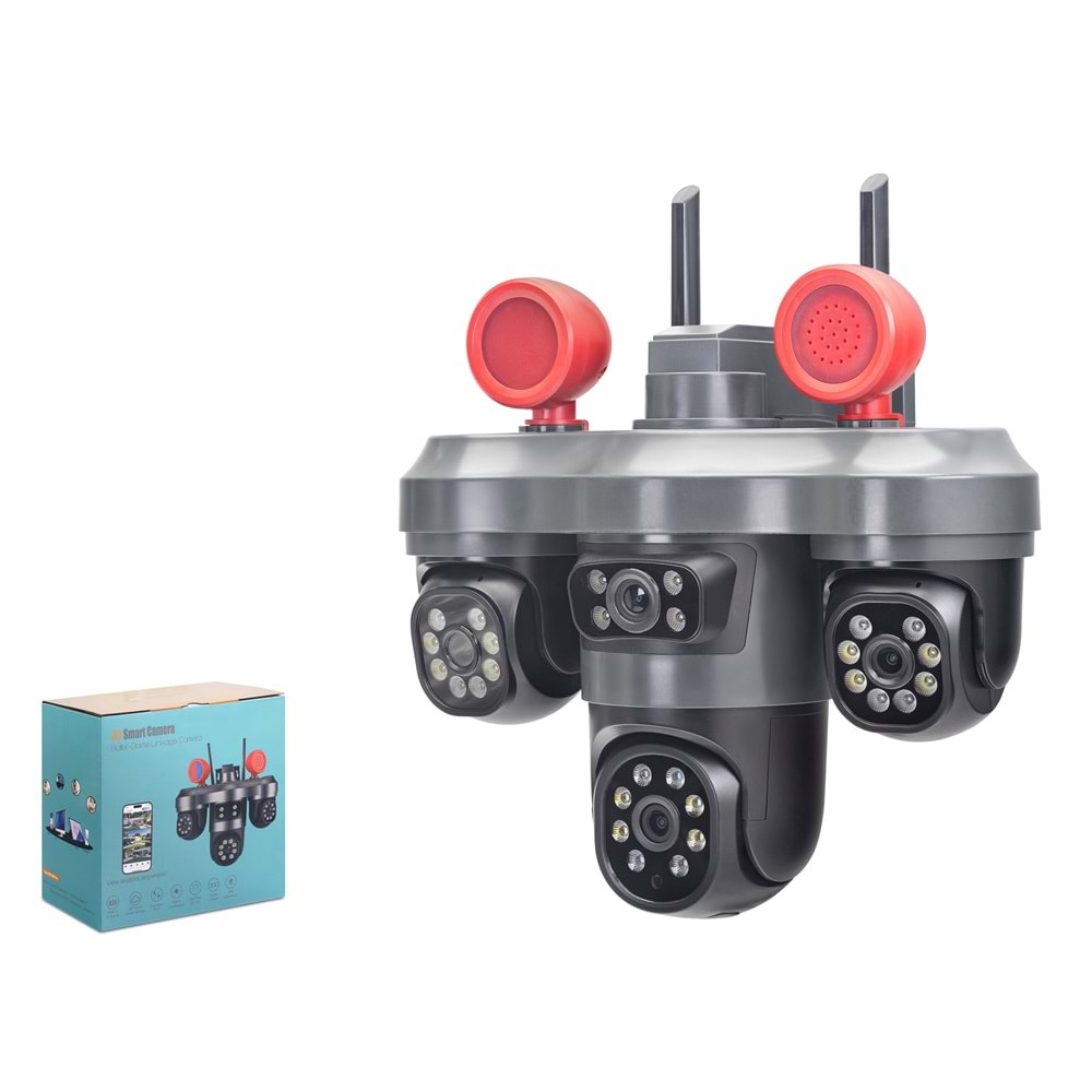 X5-Tech RX-55W Wi-Fi Speed Dome IP Kamera 3 × 3 MP V380 Siyah