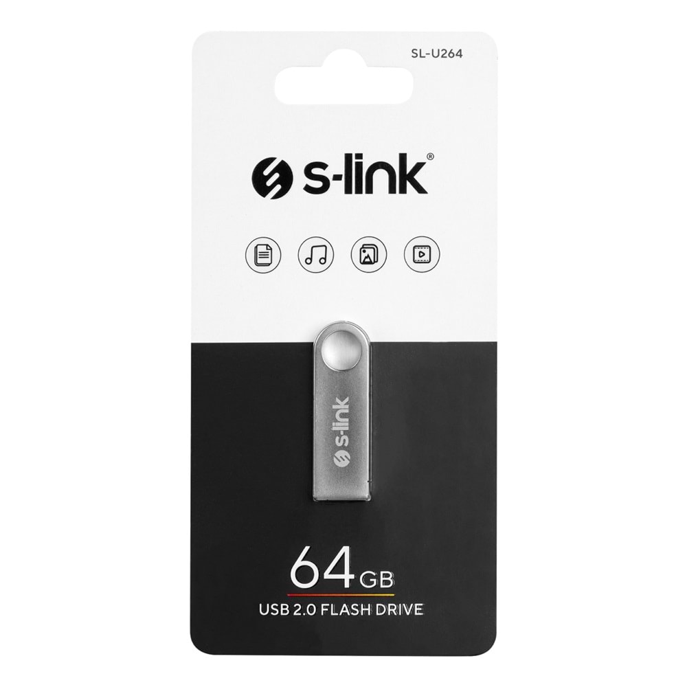 S-LINK SL-U264 USB Flash Bellek 64 GB USB 2.0 Metal Gövde