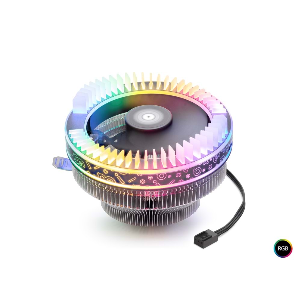SPECTRUM SPECKLBK Storm CPU İşlemci Soğutucu Combo Kelebek RGB - AMD / Intel Uyumlu - Gümüş