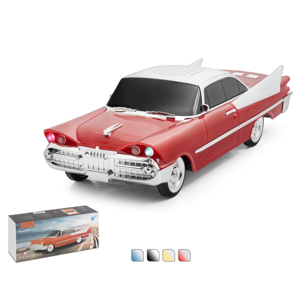 WSTER WS1965 Bluetooth Hoparlör FM Antika Araba Tasarımlı