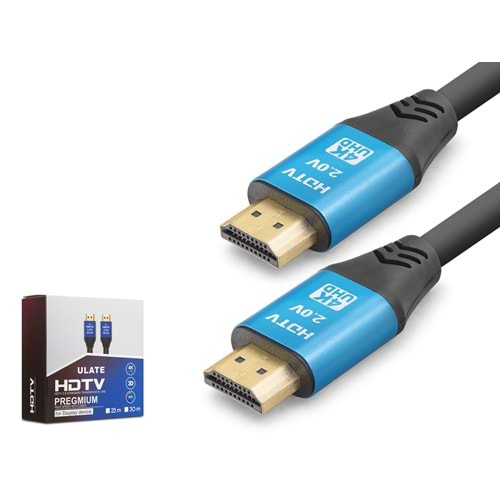 NODAR XY6015 HDMI 2.0 Kablo 4K UHD 19+1 OD 8.0 mm 22.2 m - Siyah Mavi